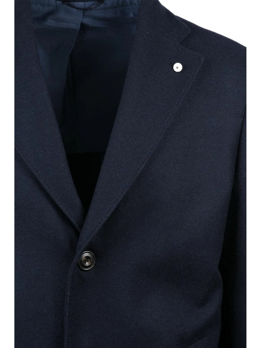 L.B.M. 1911 Blue Wool-Blend Coat