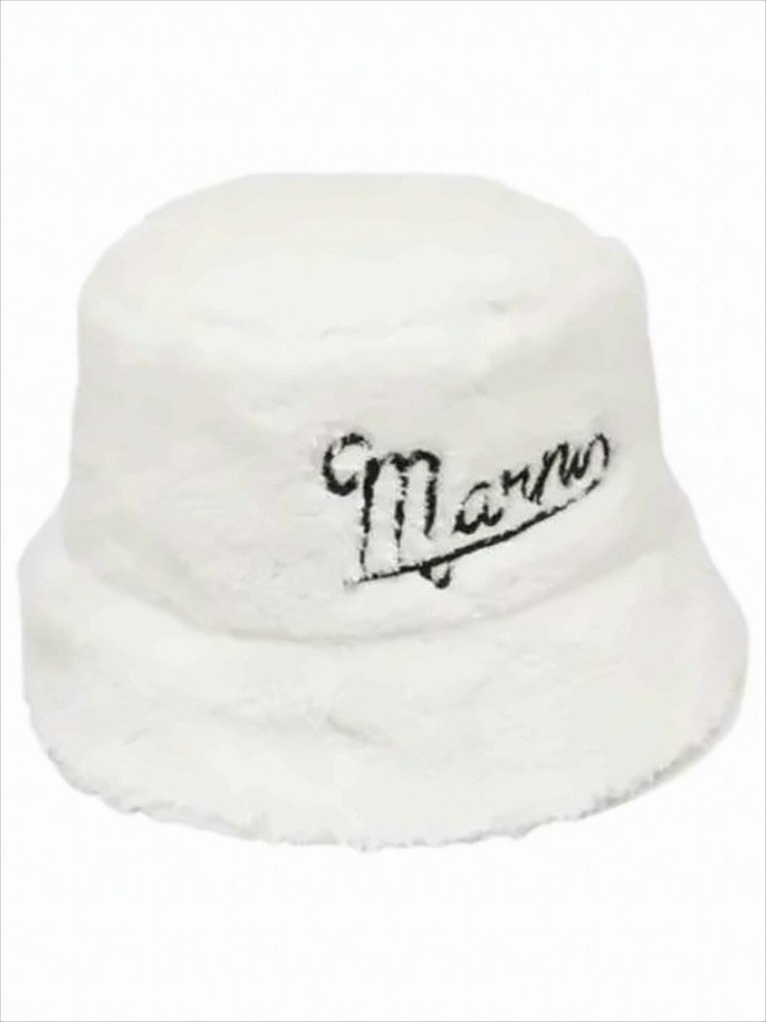 Marni Plush Bucket Hat With Embroidered Logo Detail