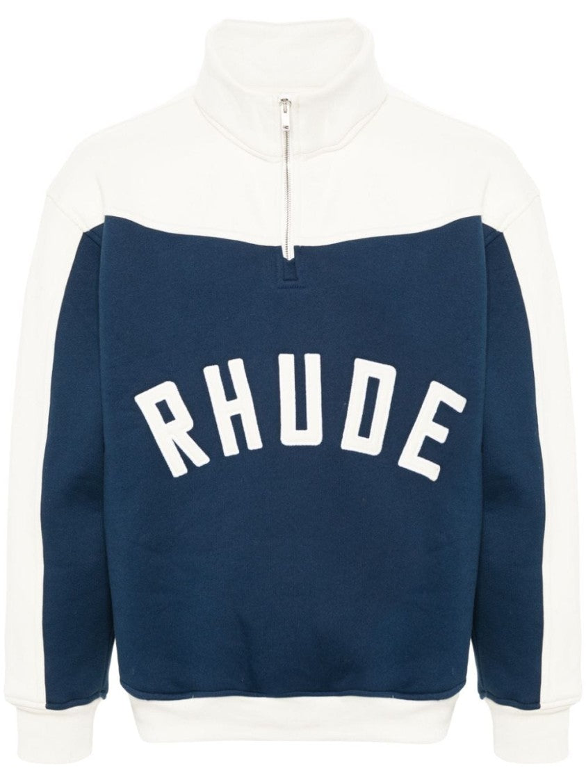 Rhude Contrast Varsity Cotton Sweatshirt