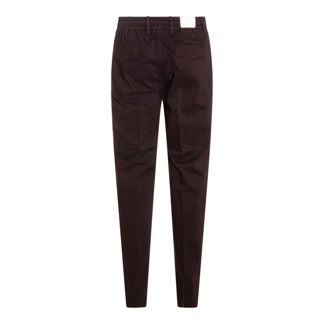 Eleventy Drawstring Waist Straight-Leg Pants Drawstring Closure Cotton - Bordeaux