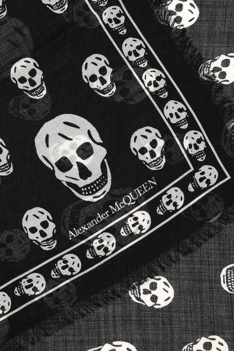 Alexander Mcqueen Printed Wool Scarf