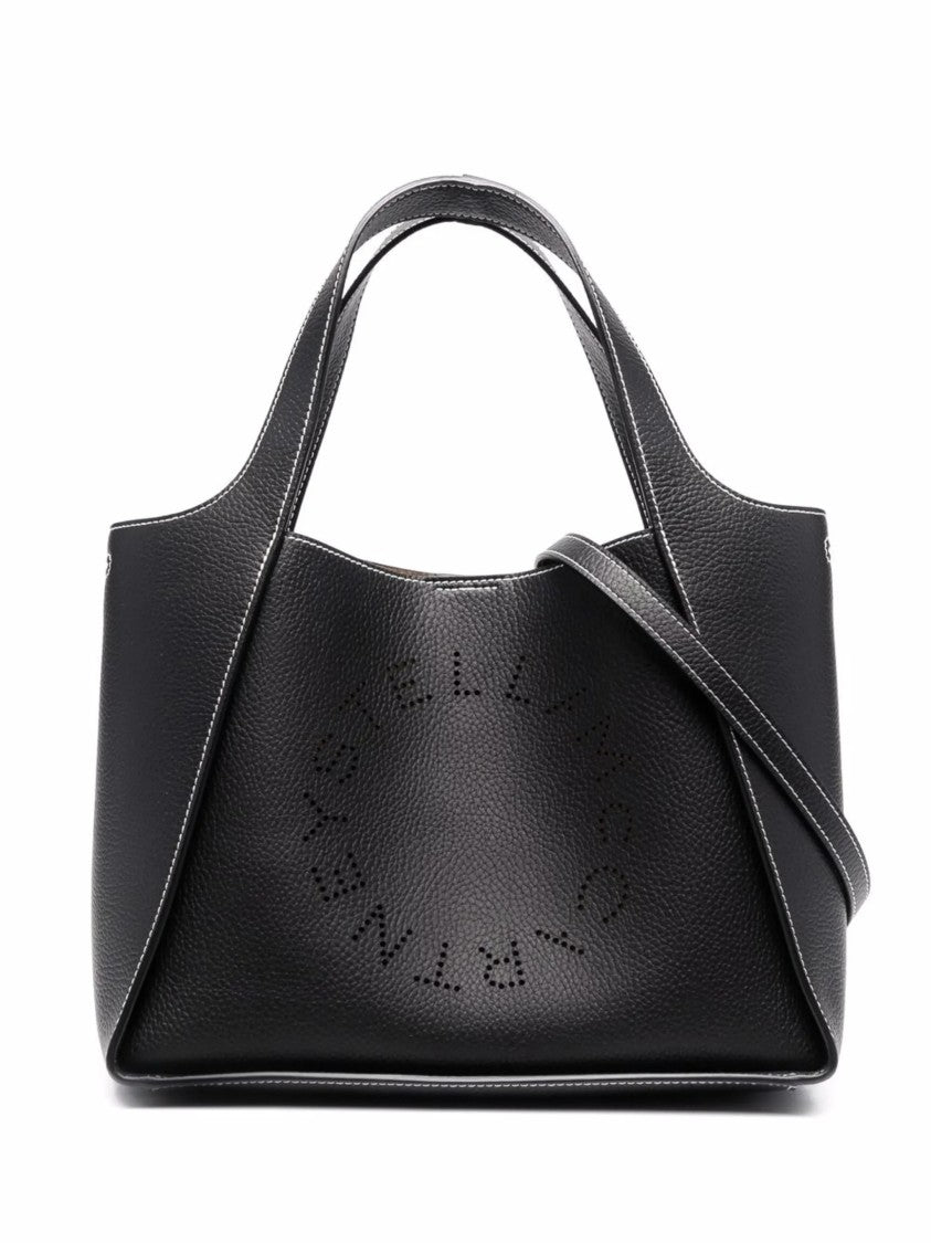 Stella Mccartney Structured Logo Crossbody Tote Bag With Dual Handles