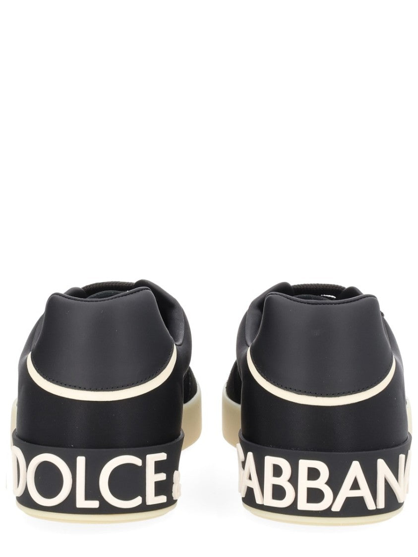 Dolce & Gabbana Polyamide Perforated Toe Low Sneakers