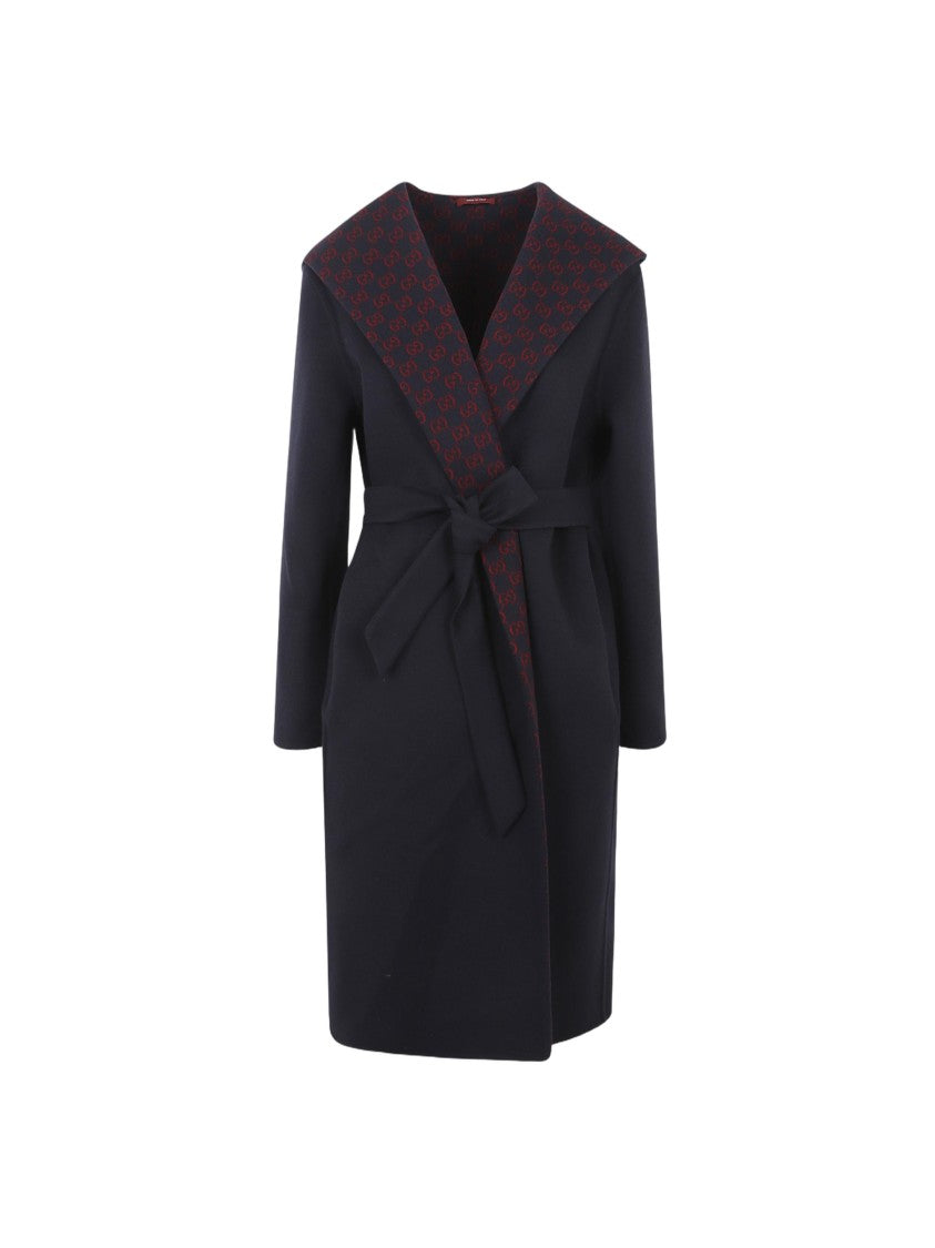Gucci Reversible Coat Gg Double Wool