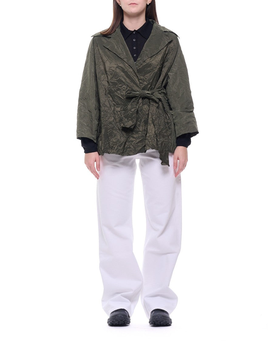 Maria Calderara Crinkled Technical Cape With Lieghtweight Insulation
