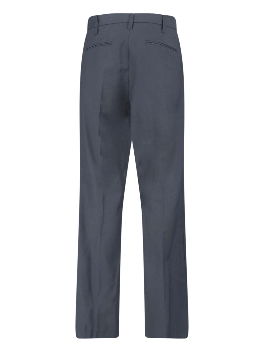 Berner Kuhl Grey High-Waisted Straight Leg Virgin Trousers