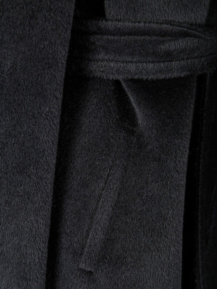 Tagliatore Tailored Alpaca And Virgin Wool Black Coat