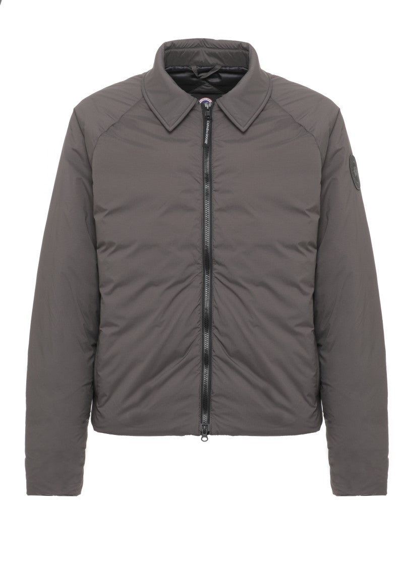 Canada Goose Structured Collar Short Padded Jacket With Front Zip Closure