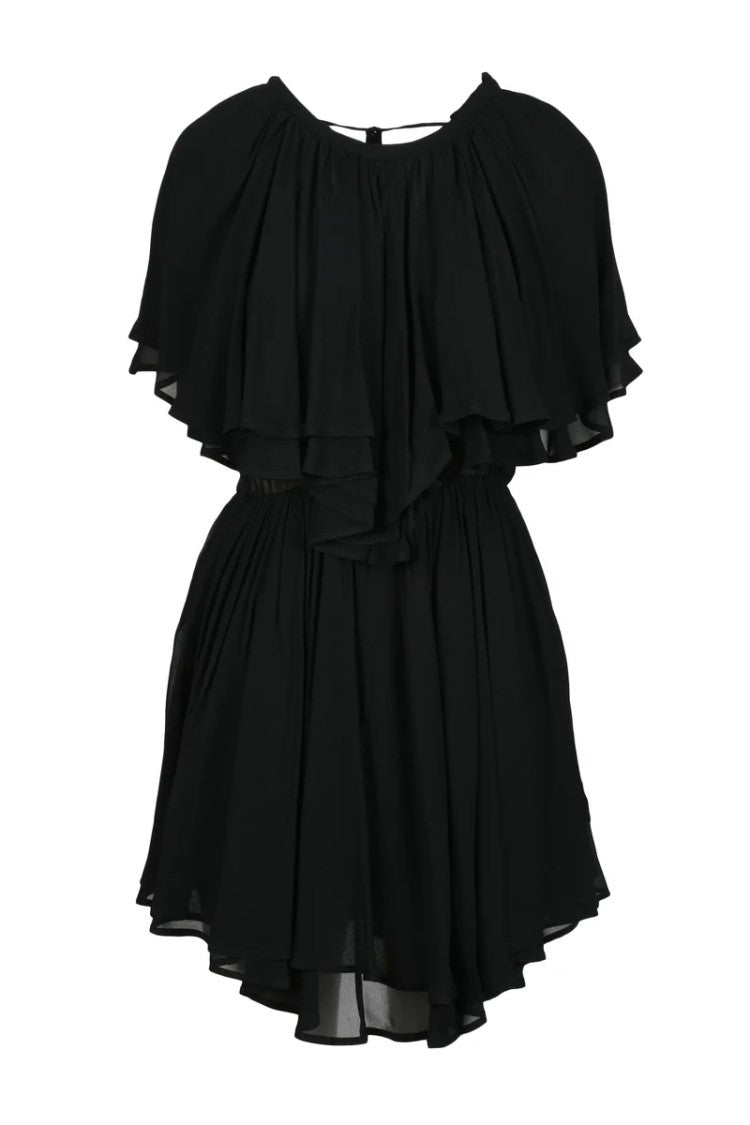 Dondup Chiffon Viscose Dress - Black