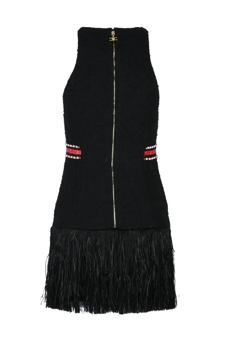 Elisabetta Franchi Bouclé Sheath Dress - Black