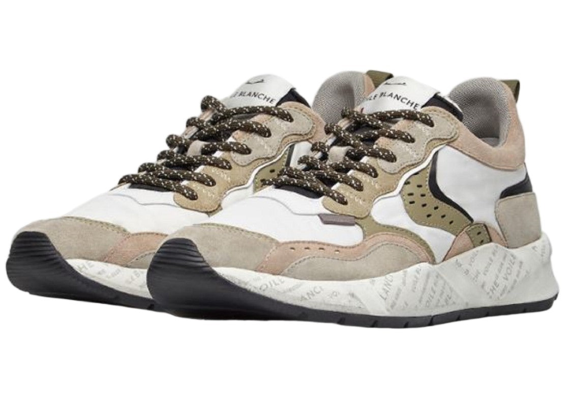 Voile Blanche Taupe White Stone Laced Comfort Shoes