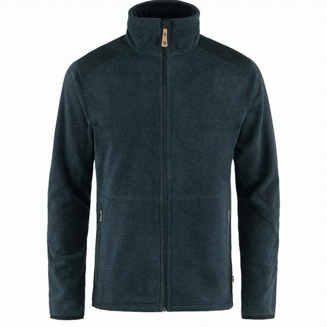 Fjallraven Grey Full-Zip High Collar Textured Jacket