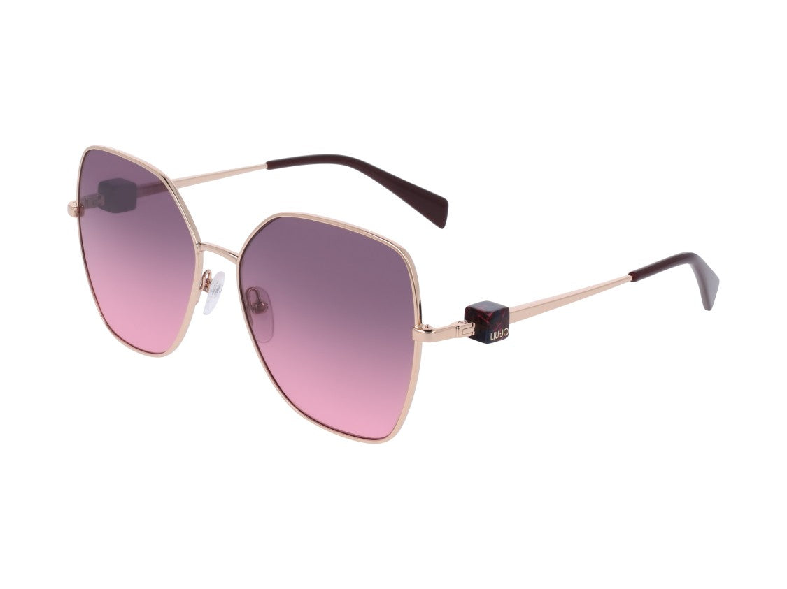 Liu Jo Lj160s Gold Oversized Geometric Sunglasses