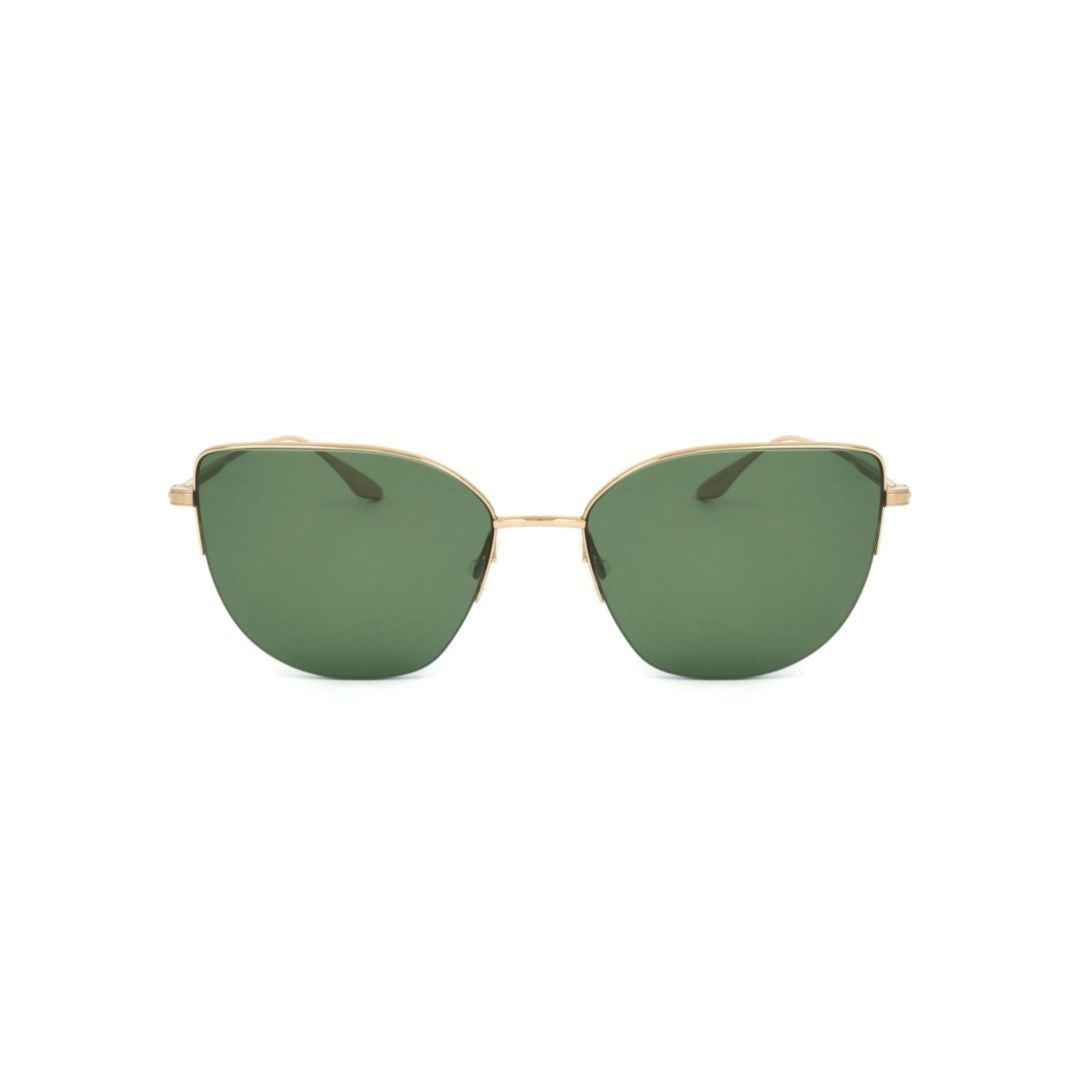 Barton Perreira Bp0004 550Sz Minimalist Gold Metal Frame Sunglasses With Green Lenses