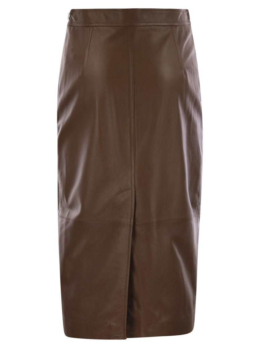 Max Mara Taiga - Nappa Leather Pencil Skirt