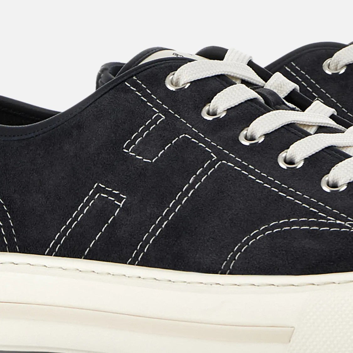 Hogan H691 Allacciato H Cuciture Sneakers In Blue