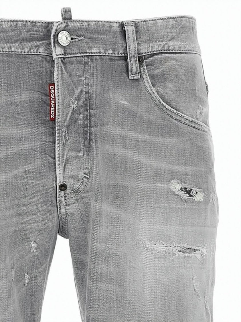 Dsquared2 Faded Grey Slim Fit Denim Pants