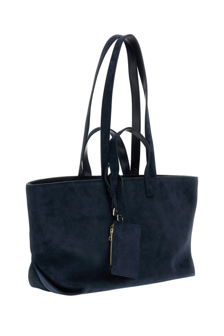 A.P.C. Blue Suede Le Drummer Tote Bag
