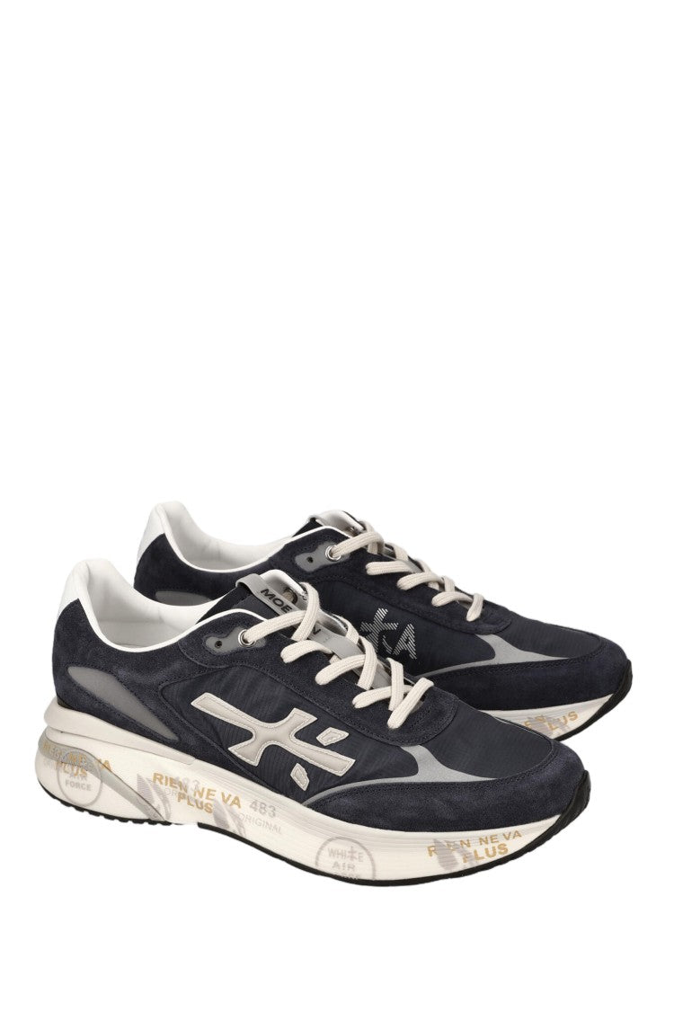 Premiata Navy Blue Moerun Sneakers With Innovative Cushioning Technology
