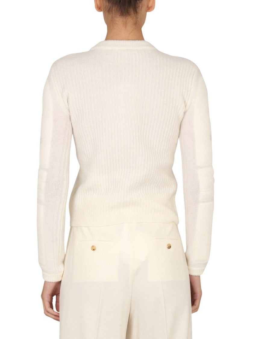 Max Mara Stretch Mohair Yarn Knit Sweater