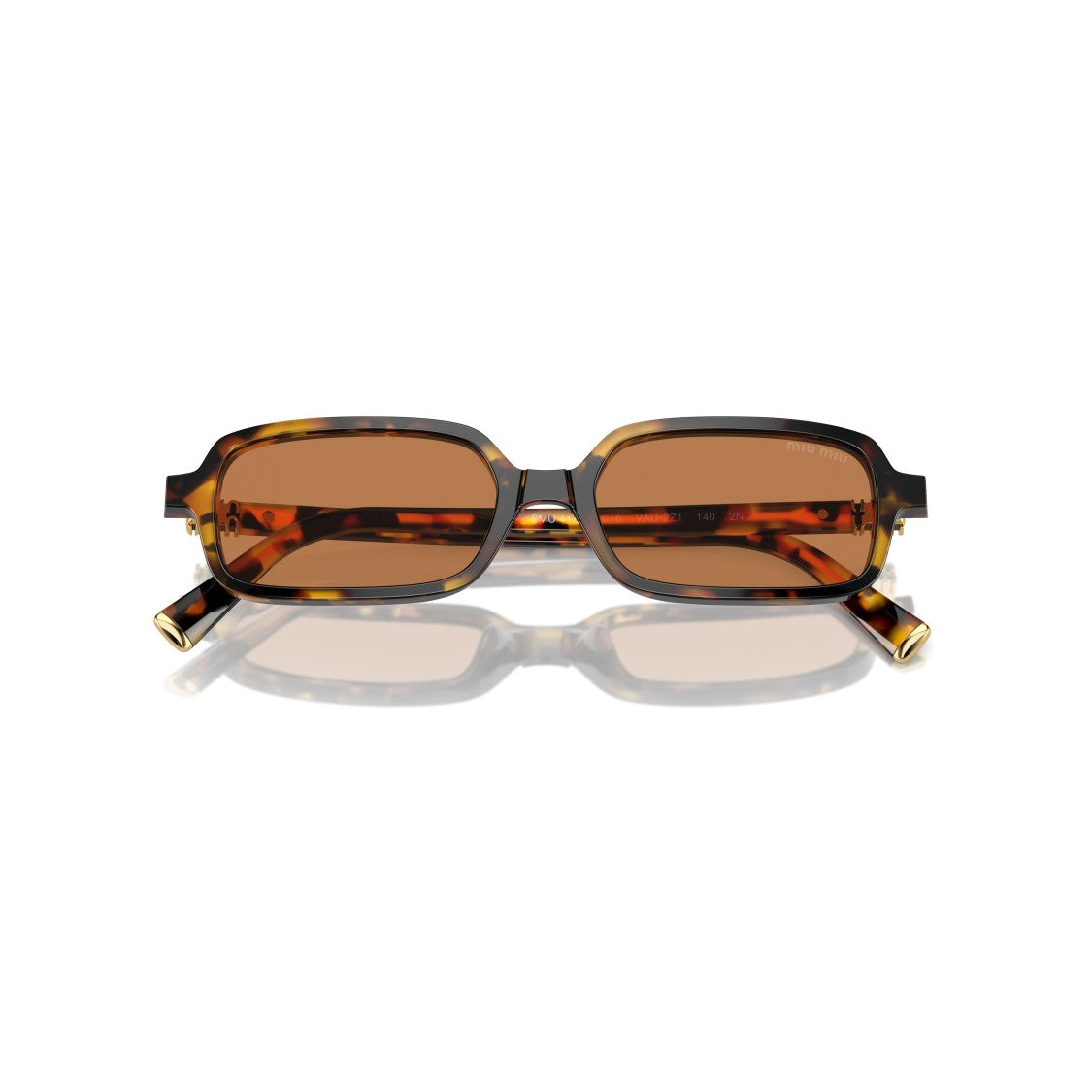 Miu Miu 0Mu 11Zs Rectangular Tortoiseshell Acetate Sunglasses