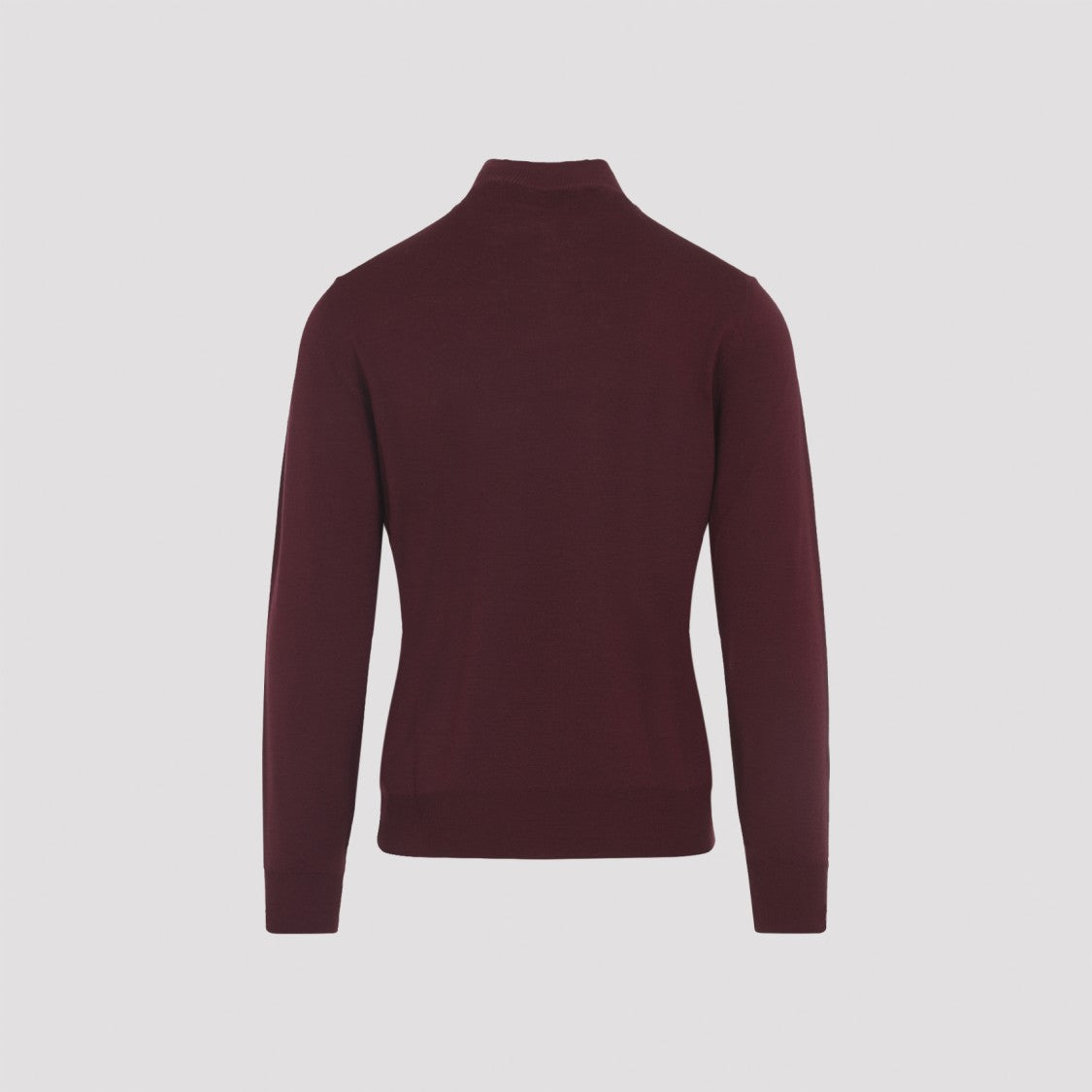 Canali Half-Zip Mock Neck Virgin Wool Sweater