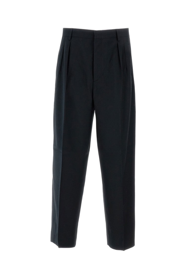 Cellar Door Straight Leg Trousers With Pleats And Zip Closure