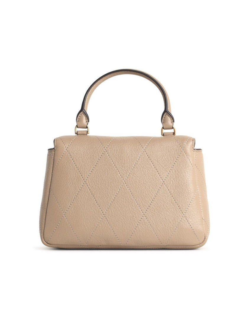 Tory Burch 'Charlie Matelassé' Mini Bag In Beige Leather