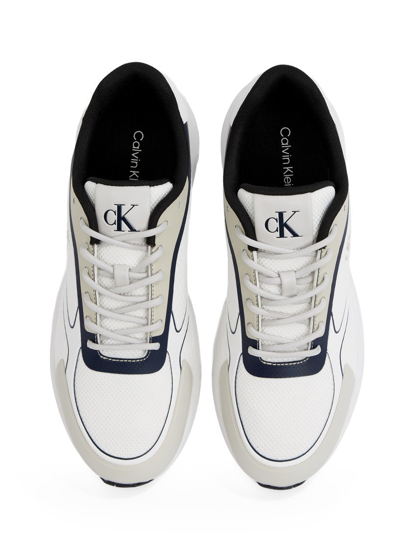 Calvin Klein White Sneakers With Navy Accents
