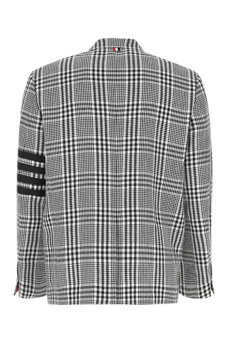 Thom Browne Cropped Casual Jacket With Checkered Pattern
