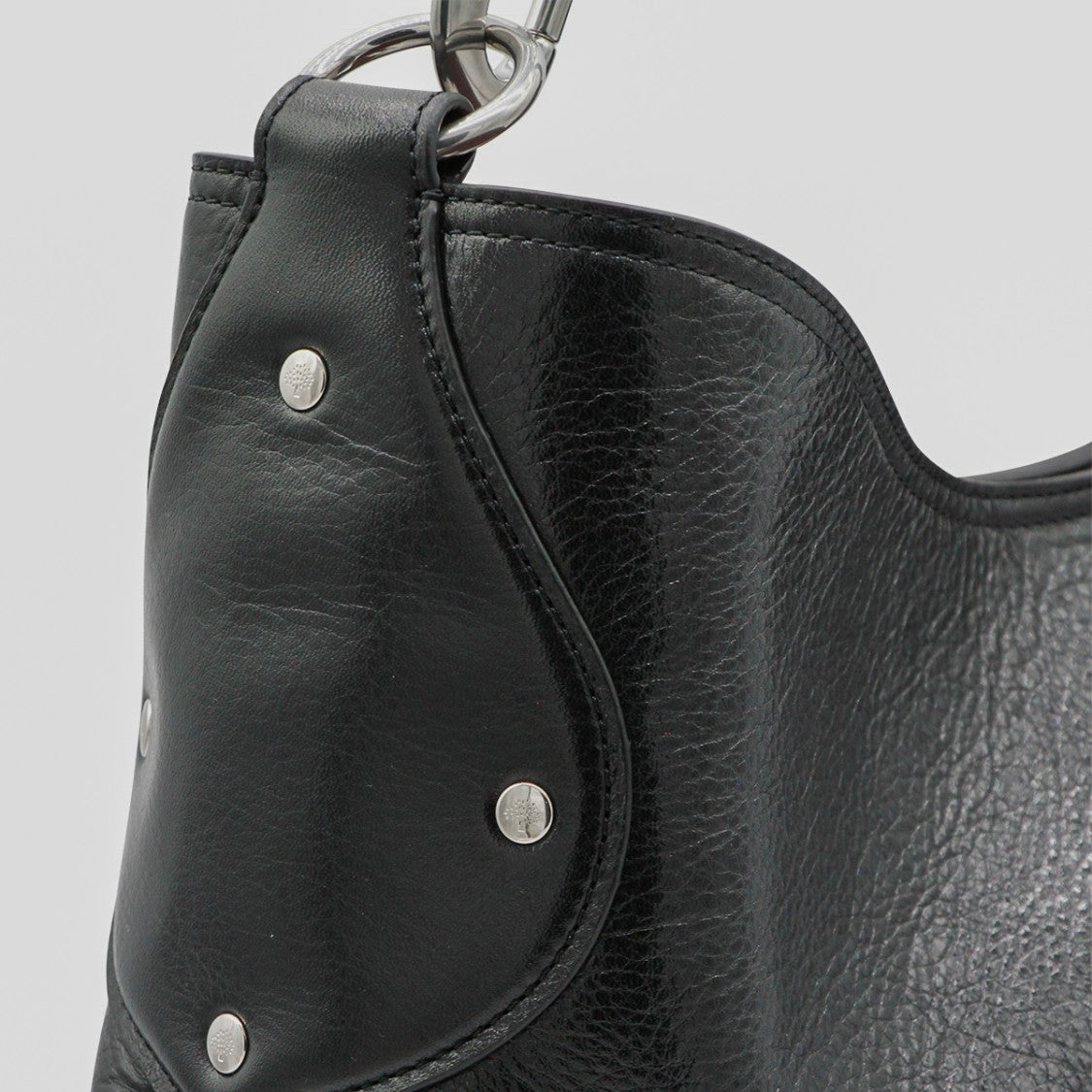 Mulberry Black Leather Hackney Shoulder Bag