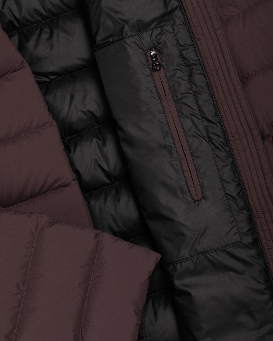 Colmar Black Coffee Black Quilted Hooded Down Jacket