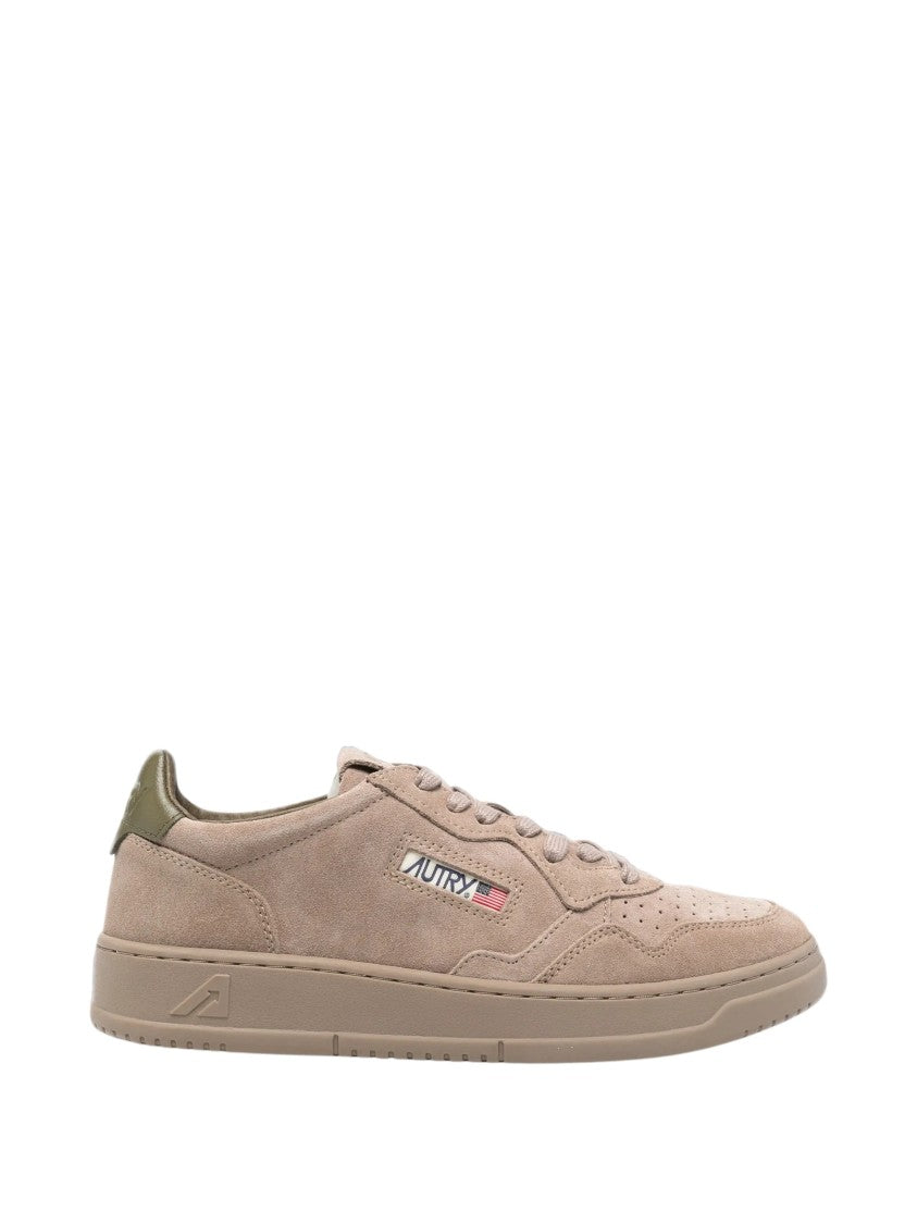 Autry Low-Top Suede Sneakers With Perforated Toe Box