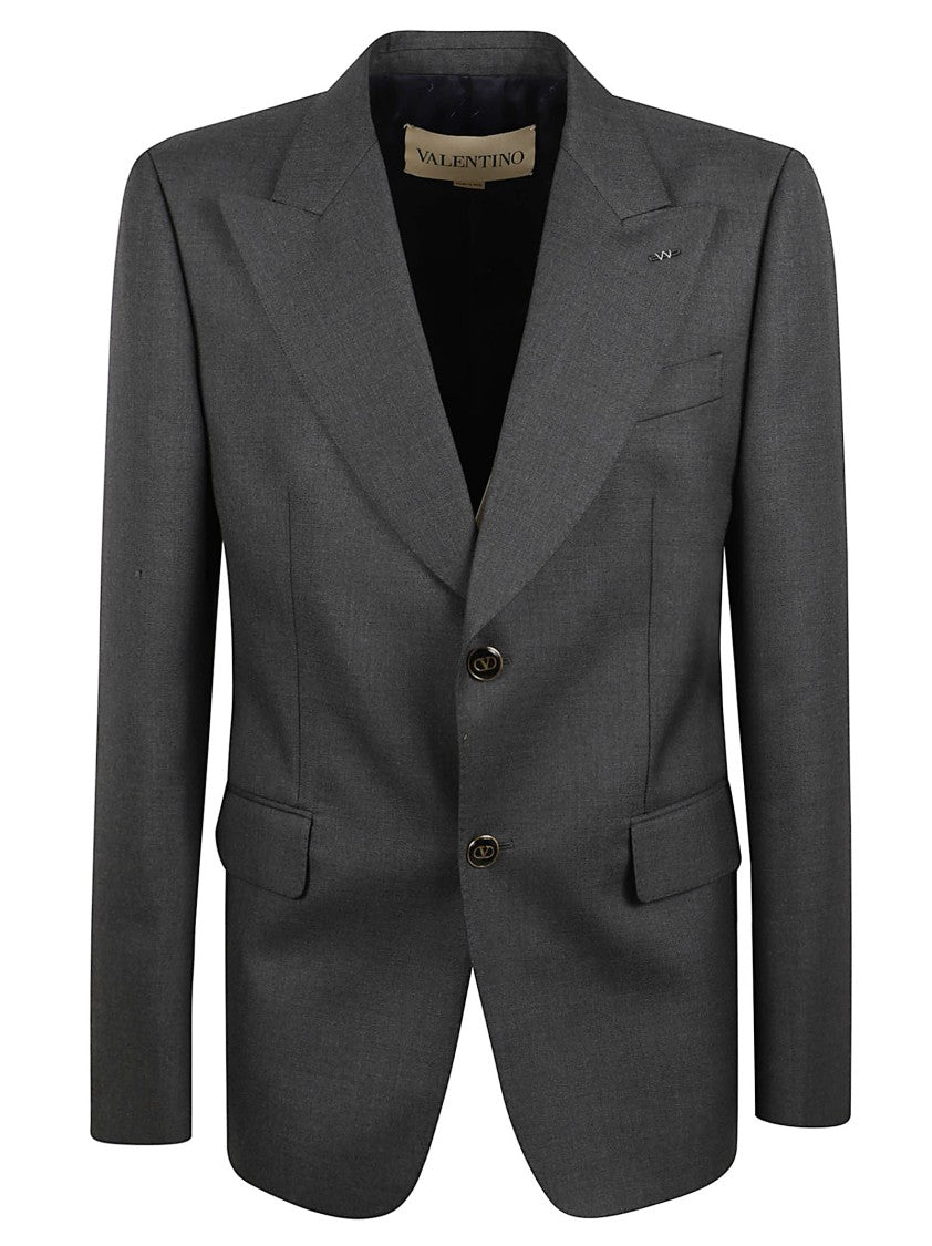 Valentino Garavani Tailored Grey Virgin Wool Blazer