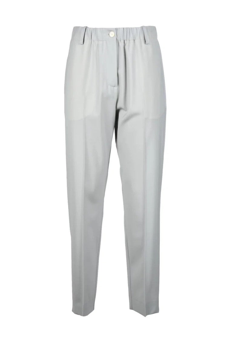 Alysi Virgin Wool Stretch Trousers - Light Blue