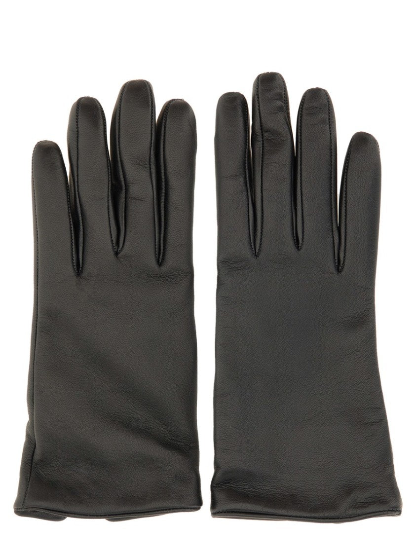 Saint Laurent Short Black Lambskin Gloves