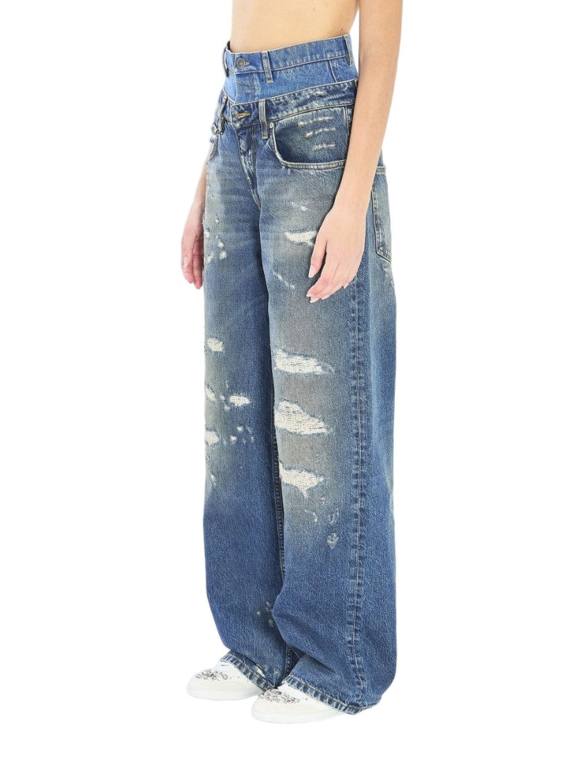 Dolce & Gabbana Wide-Leg Jeans With Distressed Detailing