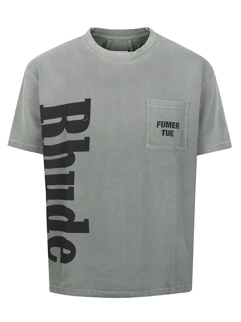 Rhude Logo Pocket Boxy Cotton T-Shirt