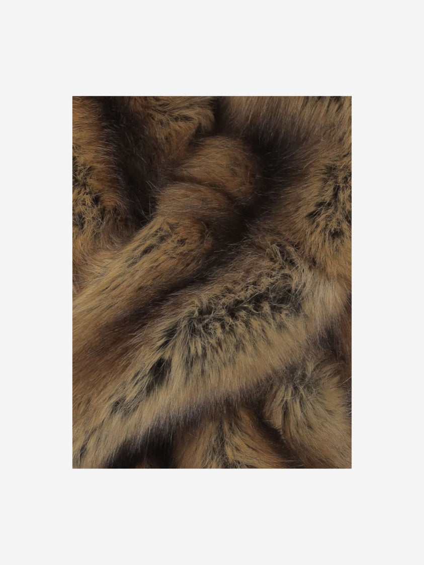 Niccolò Pasqualetti Faux Fur Foulard With Slit Design And Plush Texture