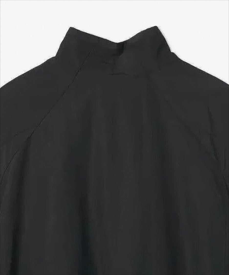Balenciaga Black Relaxed Fit Polyamide Jacket With High Collar And Embroidered Logo