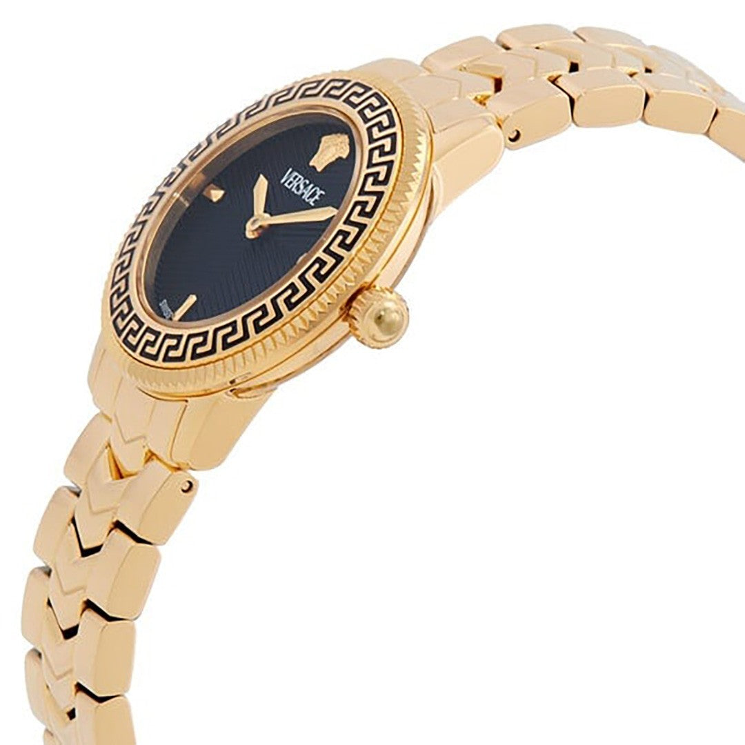 Versace Oval-Shaped Versace V-Icon Quartz Watch With Gold Link Bracelet