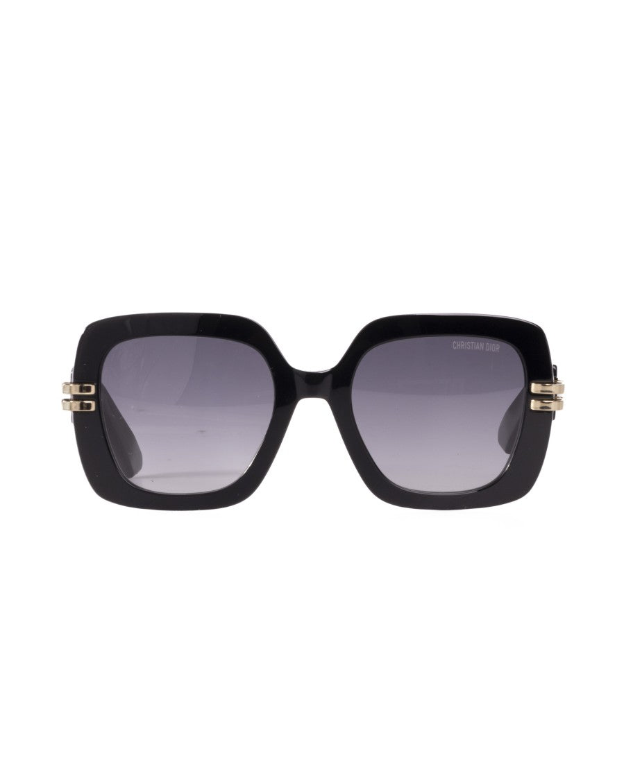 Dior Oversized Square Sunglasses With Gradient Grey Lenses