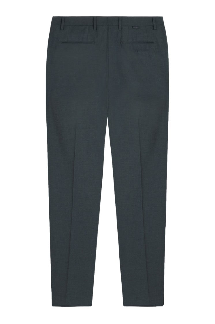 Gazzarrini X Michele Franzese Anthracite Grey Tailored Trousers With Front Pleats
