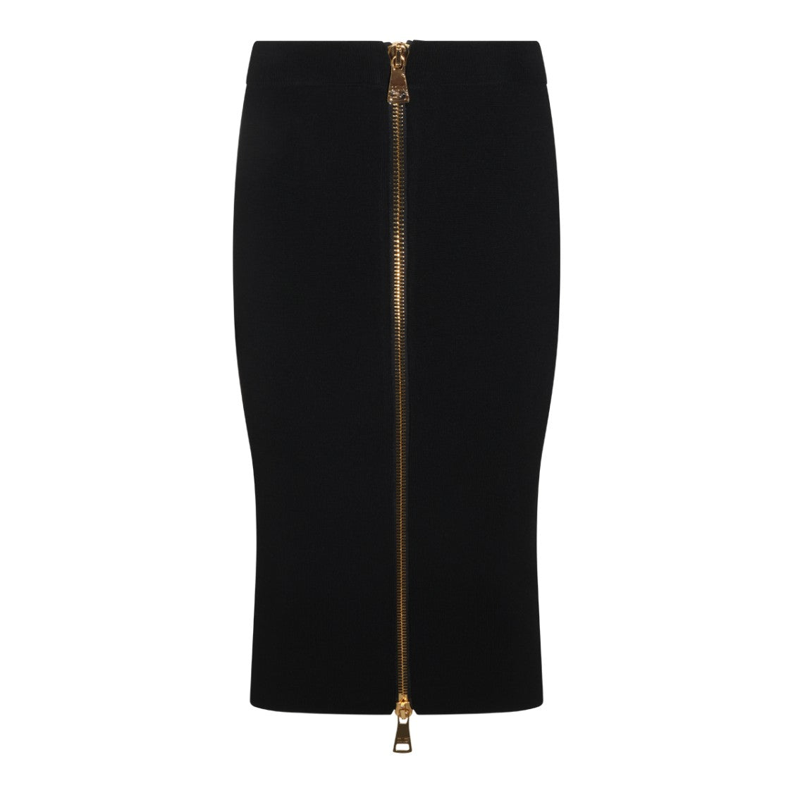 Elisabetta Franchi High-Waist Gold Zipper Pencil Skirt
