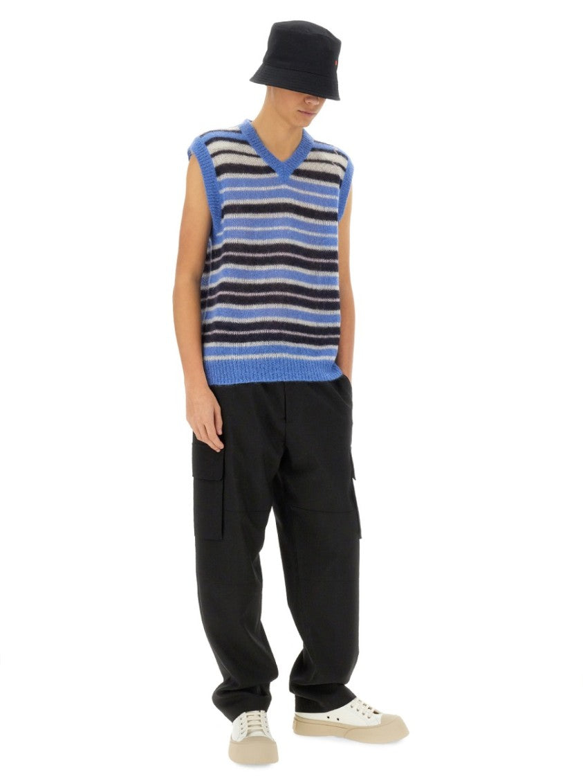 Marni Striped Mohair Blend Vest