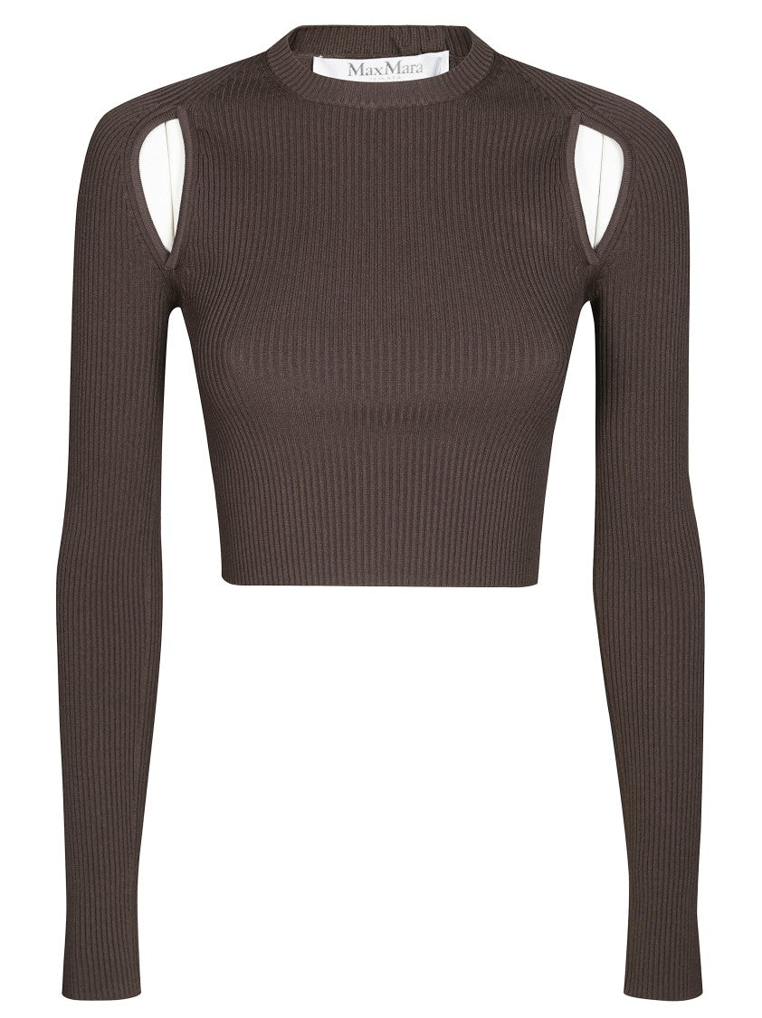 Max Mara Ala Cropped Top With Ribbed Texture