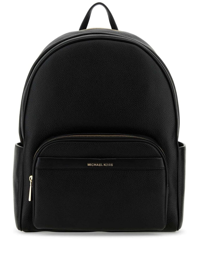 Michael Kors Textured Leather Backpack With Gold Accents