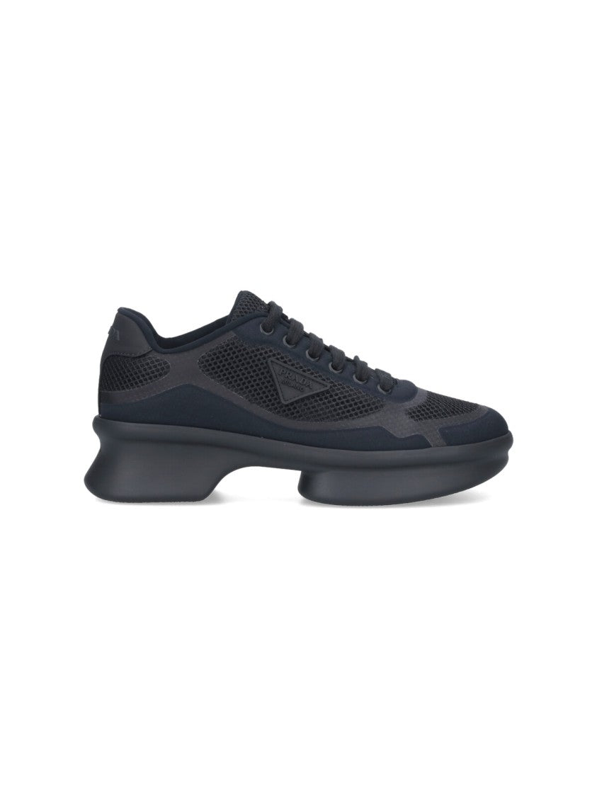 Prada Logo Sneakers – Black