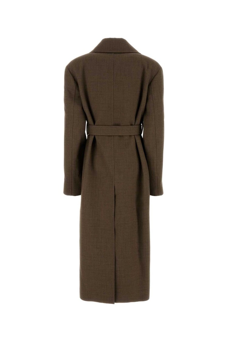 Jil Sander Embroidered Wool Blend Coat