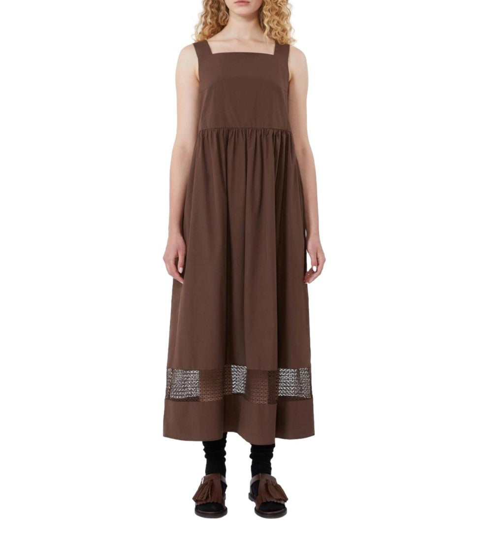 Max Mara Chocolate Brown Wkdgola Wool Dress